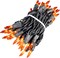 11ft Orange Mini Incandescent String Lights – 50 Bulbs on Black Wire, Commercial Grade, UL Listed, Indoor & Outdoor, End-to-End Connectable (Orange)